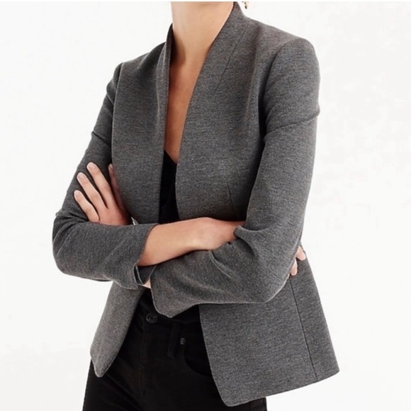 J. Crew | Gray Going-Out Blazer In Stretch Twill Size 4 - Picture 1 of 11
